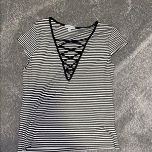 Striped cotton tee